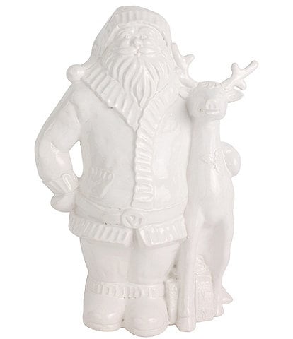 VIETRI Pietra Natale Figural Santa with Deer Figurine