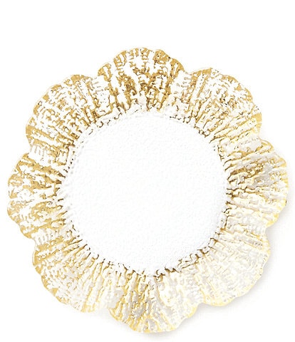 VIETRI Rufolo Glass Gold Canape Plate