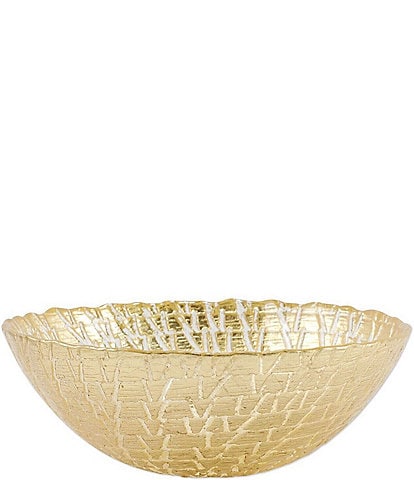 VIETRI Rufolo Glass Gold Crocodile Small Bowl