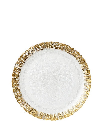 VIETRI Rufolo Glass Gold Salad Plate