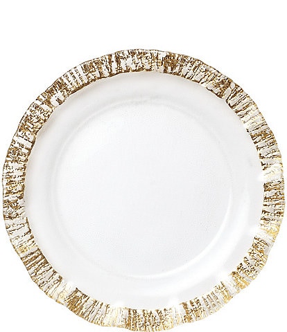 VIETRI Rufolo Glass Gold Service Plate/Charger