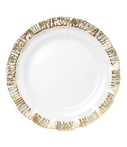 VIETRI Rufolo Glass Gold Service Plate/Charger