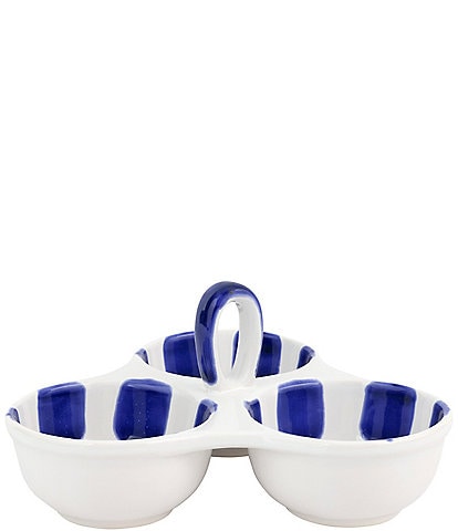 VIETRI Santorini Collection Dot Three-Part Server