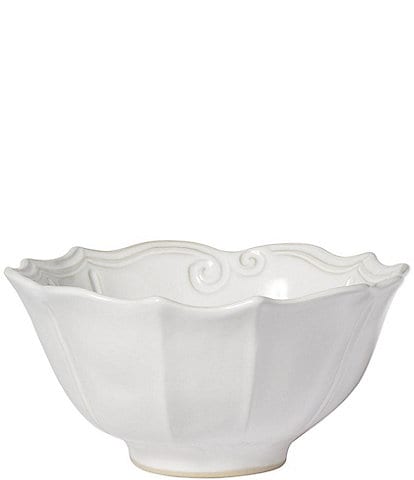 VIETRI Sinc Incanto Stone White Baroque Medium Serving Bowl