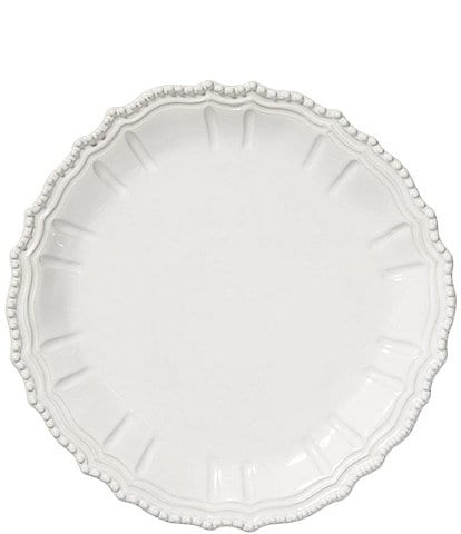 VIETRI Sinc Incanto Stone White Baroque Round Platter