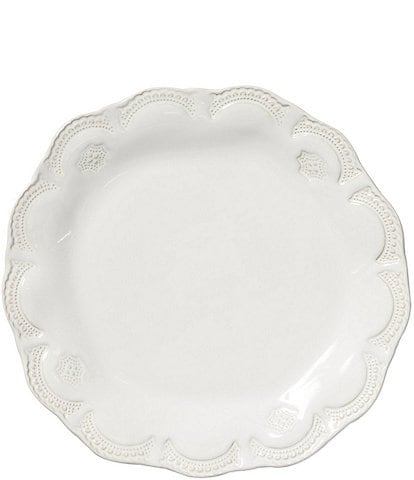 VIETRI Sinc Incanto Stone White Lace Dinner Plate