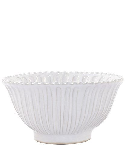 VIETRI Sinc Incanto Stone White Stripe Small Serving Bowl