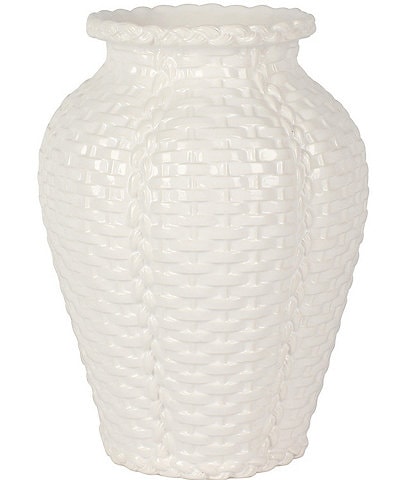 VIETRI Tessere Basketweave Medium Vase
