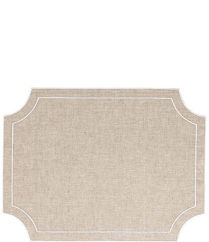 VIETRI Tessuti Rectangular Placemats with Stitching, Set of 4