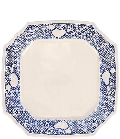 VIETRI Uccello Blu Square Dinner Plate