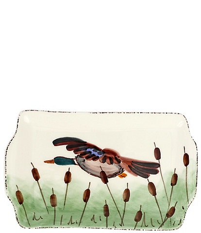 VIETRI Wildlife Collection Mallard Rectangular Plate