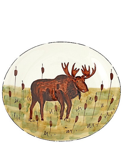 VIETRI Wildlife Collection Moose Oval Platter