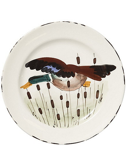 VIETRI Festive Fall Collection Wildlife Mallard Dinner Plate