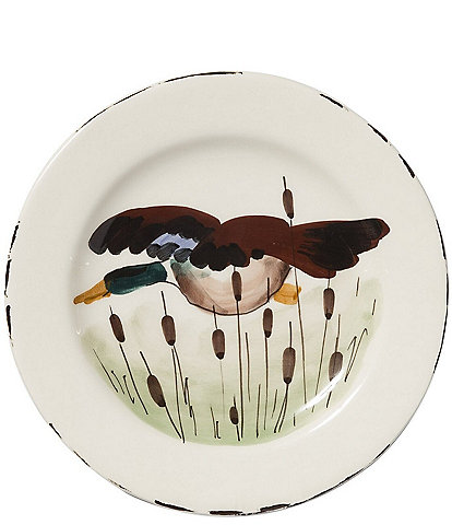 VIETRI Festive Fall Collection Wildlife Mallard Salad Plate