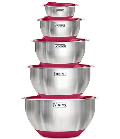 Viking 10-Piece Stainless Steel Mixing Bowl Set with Lids
