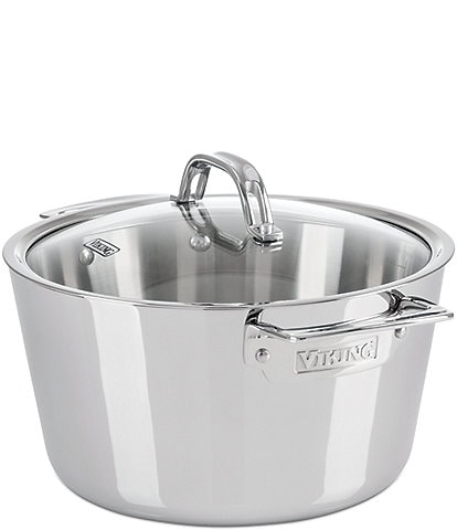 Viking Contemporary 3-Ply Stainless Steel 5.2-Quart Dutch Oven with Lid