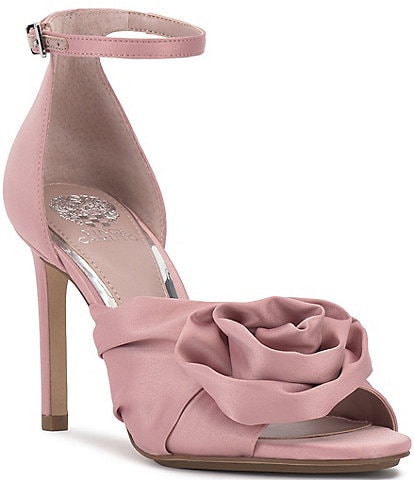 Vince Camuto Adaline Satin Flower Detail Dress Sandals