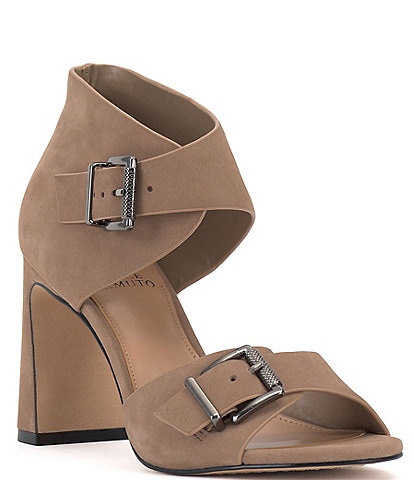 Vince Camuto Alinah Nubuck Suede Buckled Dress Sandals