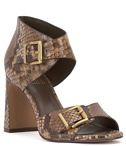Vince Camuto Alinah Snake Print Leather Sandals