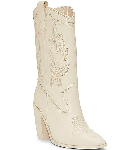 Vince Camuto Alisah Western Leather Cowgirl Boots