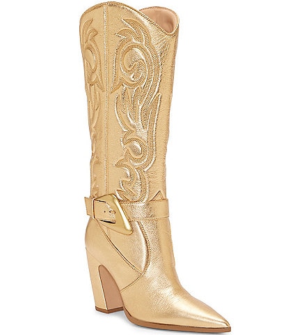 Vince Camuto Biancaa Leather Belted Western Boots