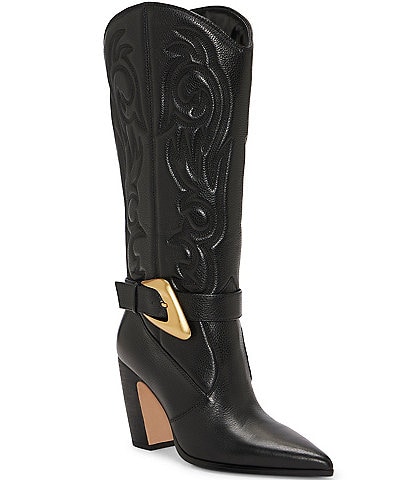 Vince Camuto Biancaa Leather Belted Western Boots