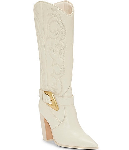 Vince Camuto Biancaa Leather Belted Western Boots