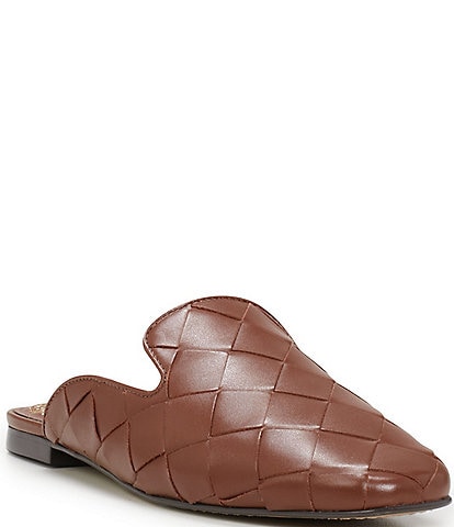 Vince Camuto Bindi Leather Woven Mules