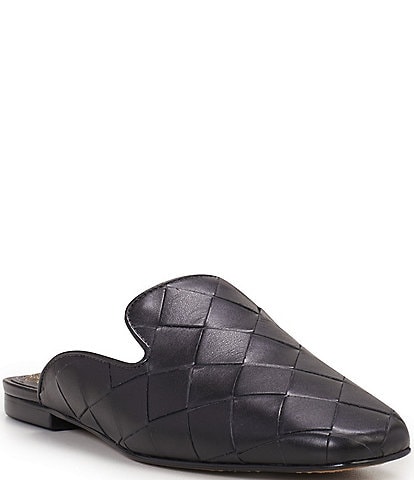 Vince Camuto Bindi Leather Woven Mules