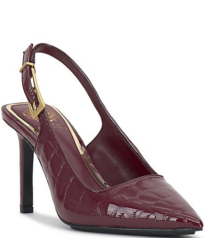 Vince Camuto Brendie Quilted Patent Leather Slingback Pumps