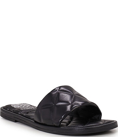 Vince Camuto Brennda Leather Flat Slides