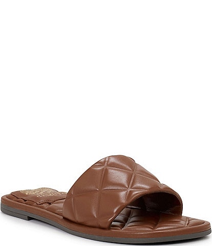 Vince Camuto Brennda Leather Flat Slides