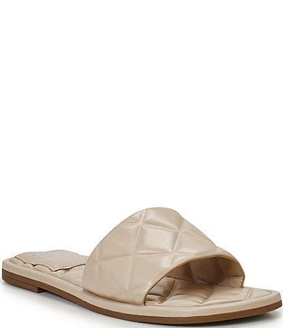 Vince Camuto Brennda Leather Flat Slides