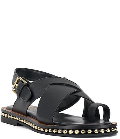 Vince Camuto Ciela Leather Toe Ring Flat Sandals