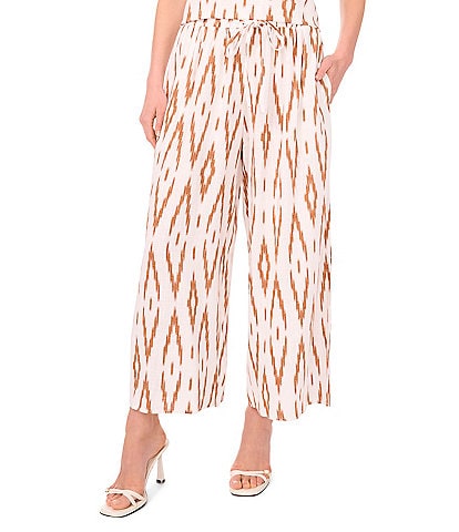 Vince Camuto Coordinating Tie Front Wide Leg Pull-On Pants