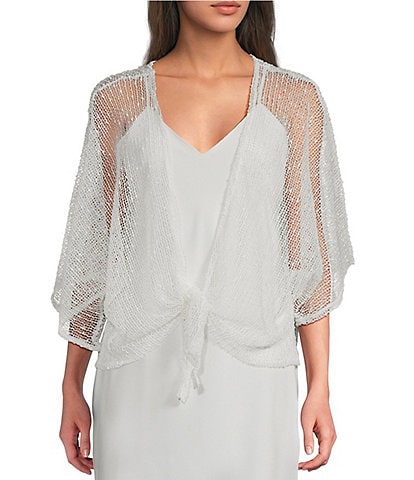 Vince Camuto Cropped Tie Front Popcorn Topper