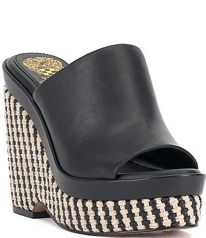 Vince Camuto Danvy Leather Wedge Sandals