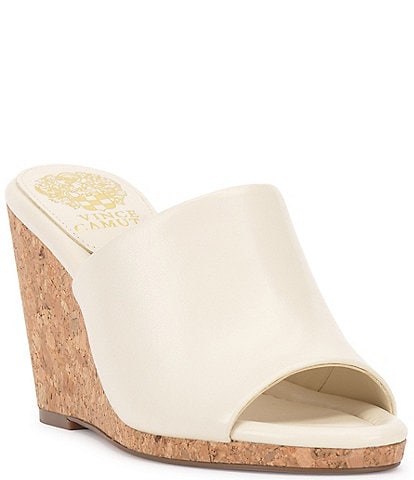 Vince Camuto Fayla Leather Cork Wedge Sandals