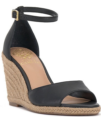 Vince Camuto Felyn Leather Espadrille Wedges