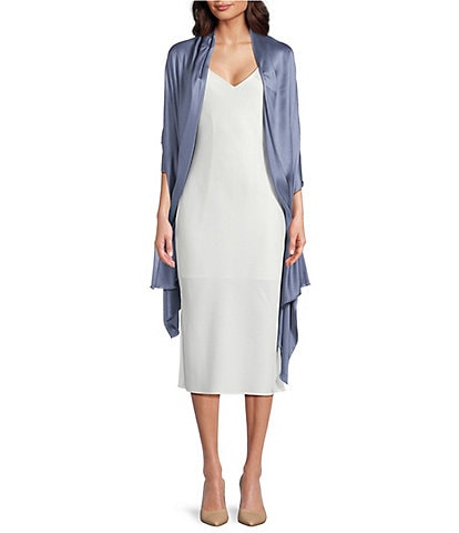 Vince Camuto Frayed Satin Evening Wrap