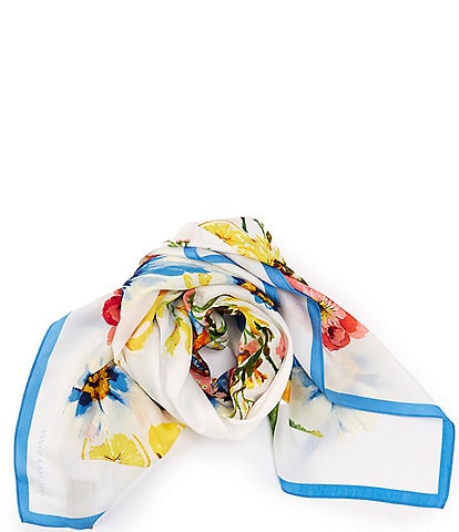 Vince Camuto Fruity Floral Silk Square Scarf