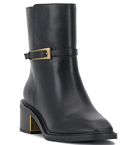 Vince Camuto Gali Leather Buckle Ankle Boots