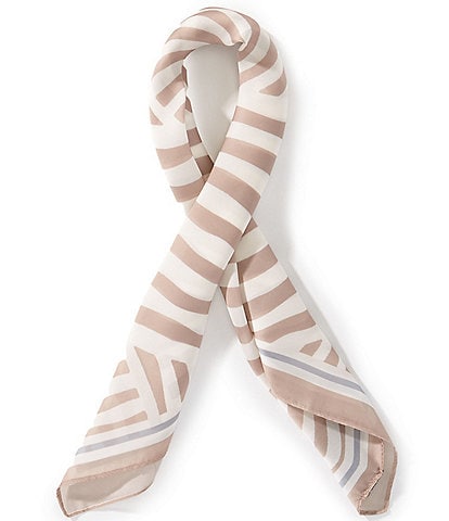 Vince Camuto Geo Stripe Bordered Square Scarf