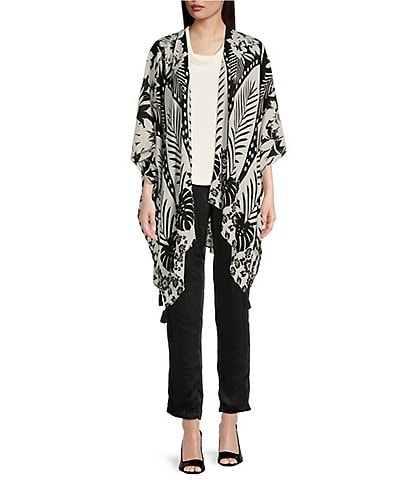 Vince Camuto Graphic Tropic Print Topper