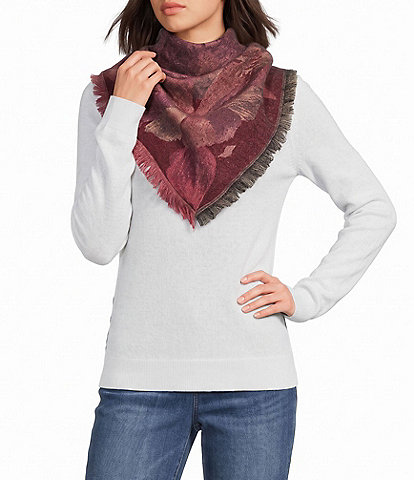 Vince Camuto Jacquard Floral Triangle Scarf