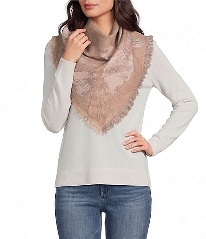 Vince Camuto Jacquard Floral Triangle Scarf