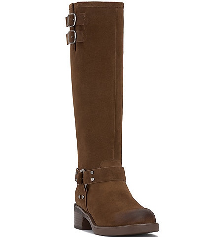 Vince Camuto Kaydin Suede Tall Moto Boots