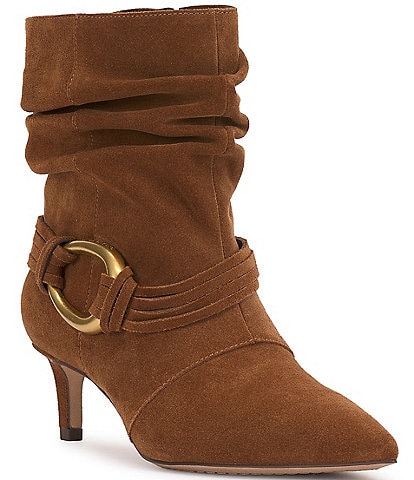 Vince Camuto Kirpa Slouch Suede O Ring Booties