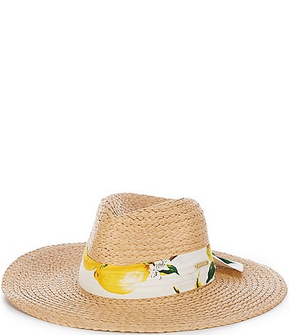 Vince Camuto Lala Lemon Print Band Panama Hat