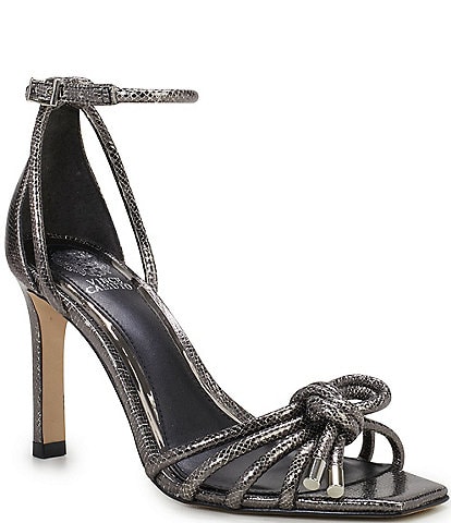 Vince Camuto Lidana Snake Embossed Leather Bow Dress Sandals
